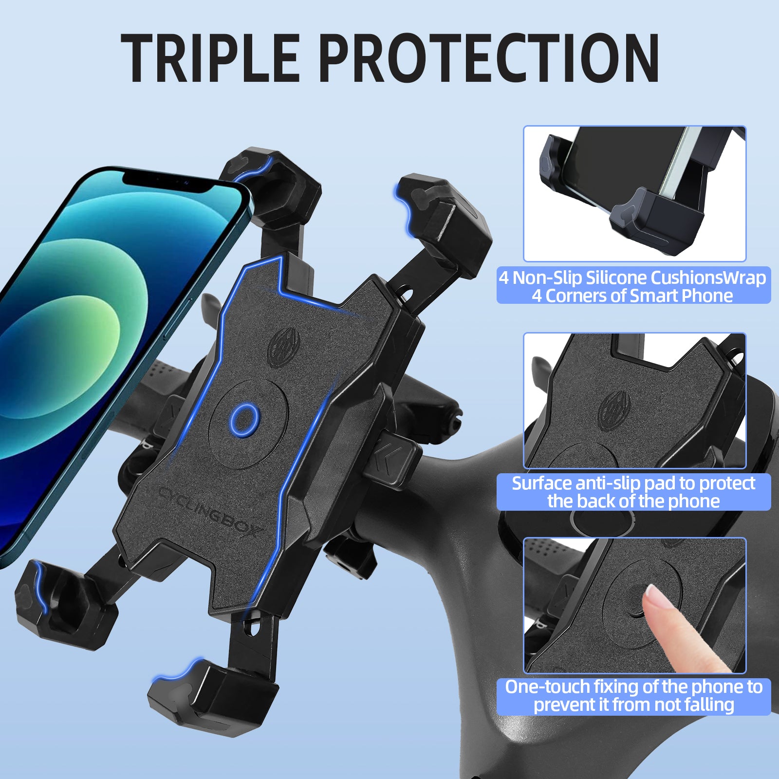 cunfon-universal-support-t-l-phone-guidon-trottinette-noir image 5