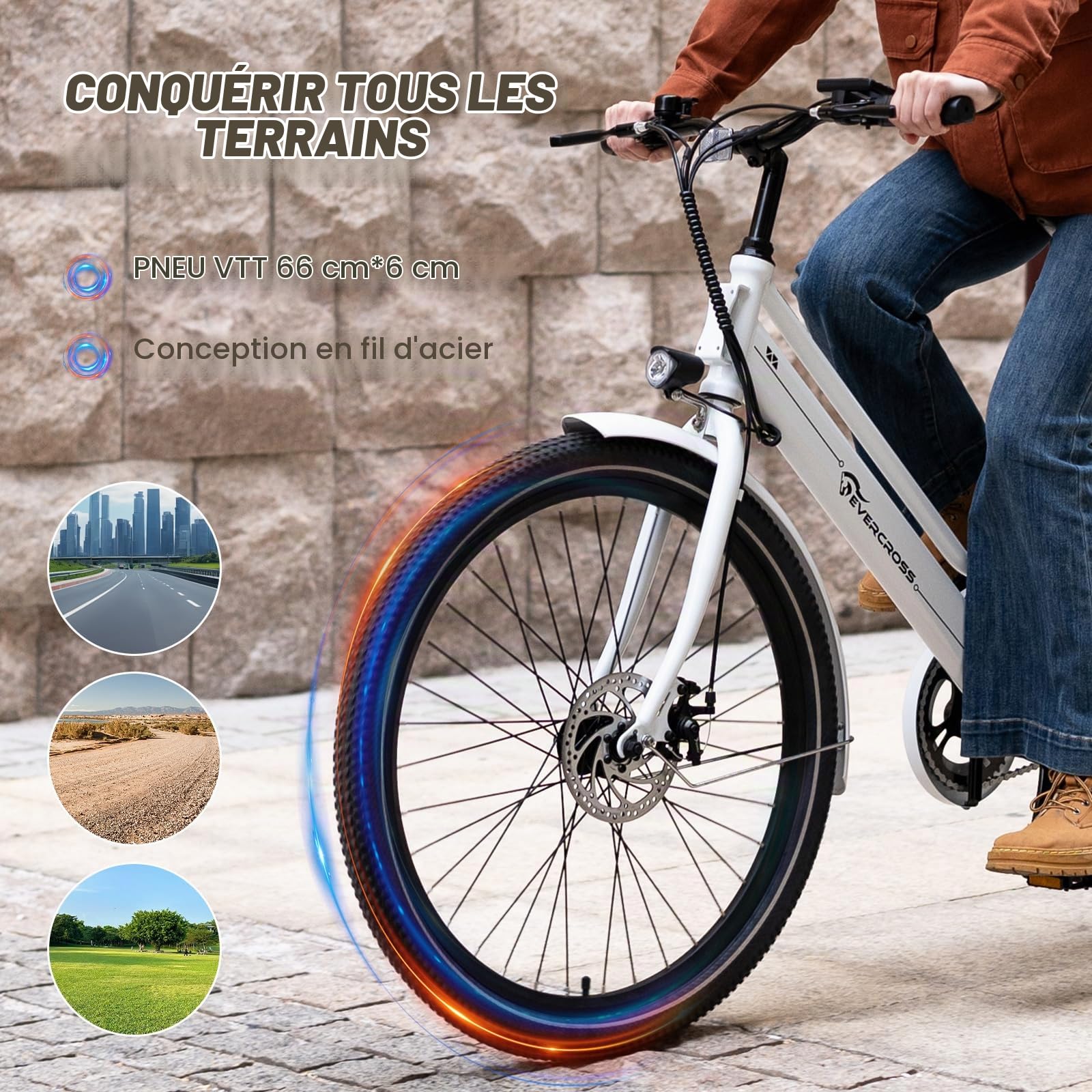 evercross-ek8-v-lo-lectrique-26-blanc-250w-36v-15-6ah image 5