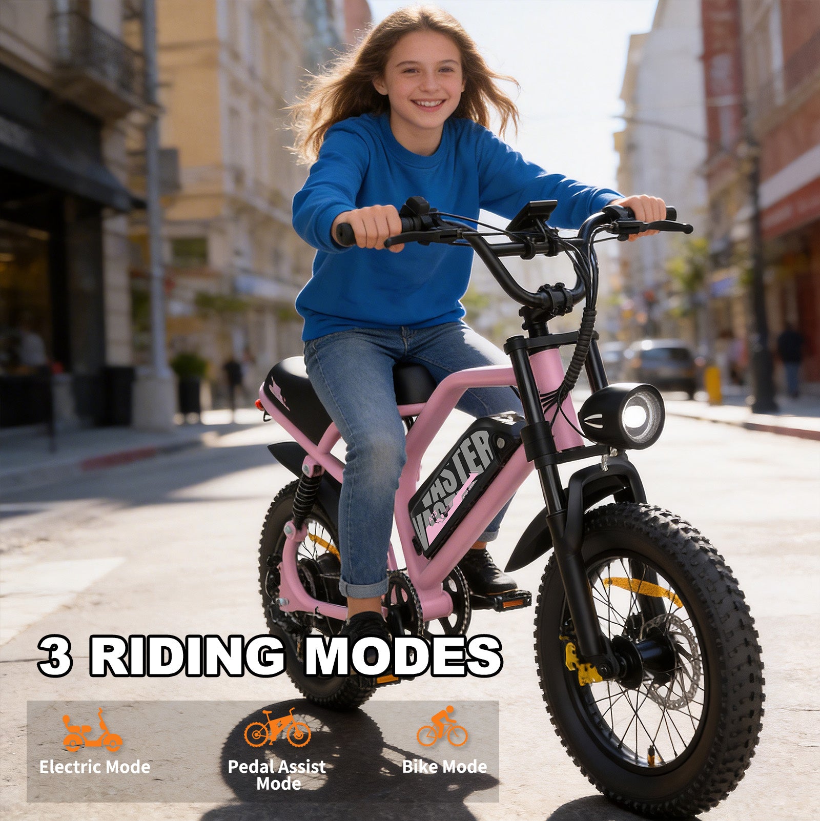 avdleu-a13-v-lo-lectrique-ado-16-pouces-fat-tire-rose image 2
