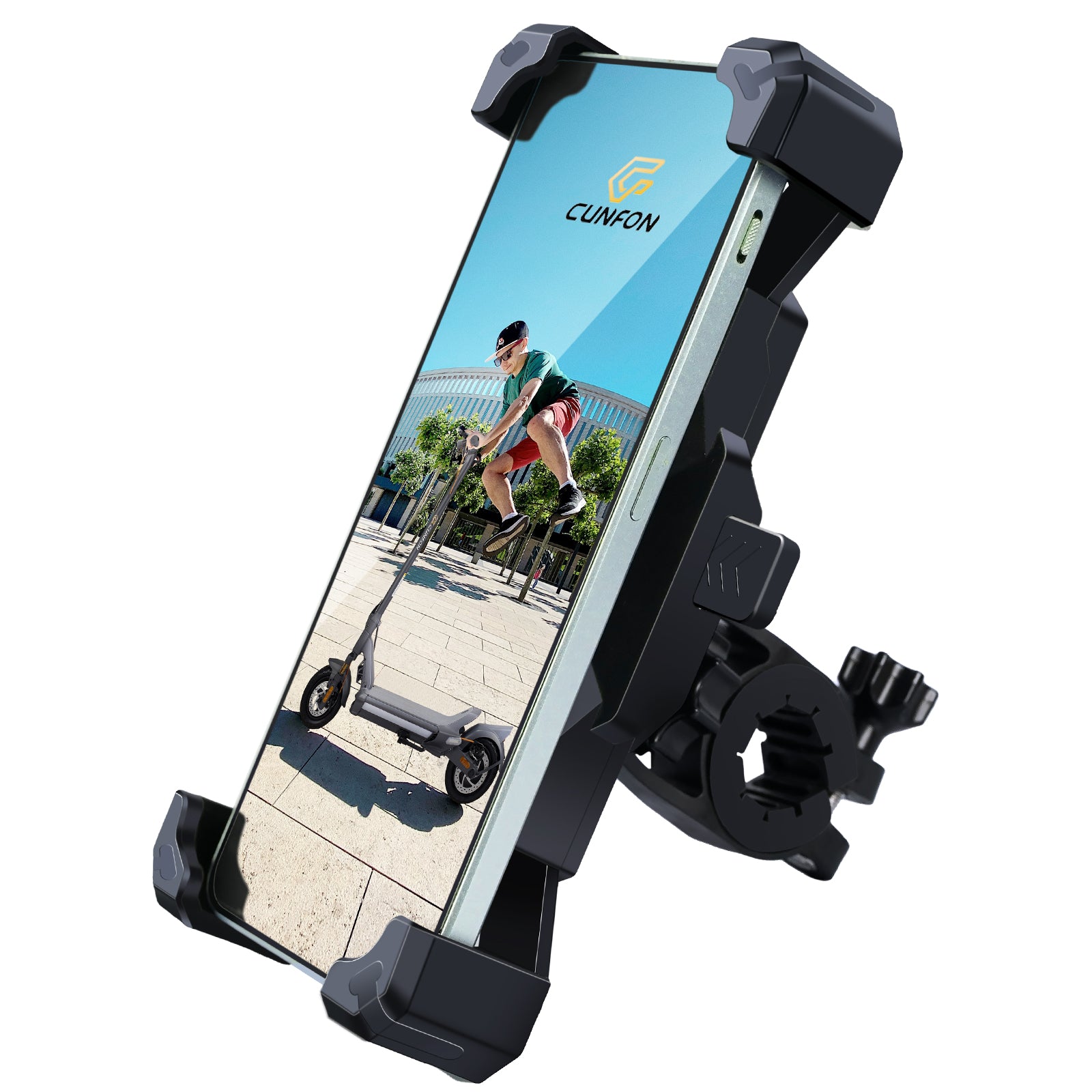 cunfon-universal-support-t-l-phone-guidon-trottinette-noir image 2