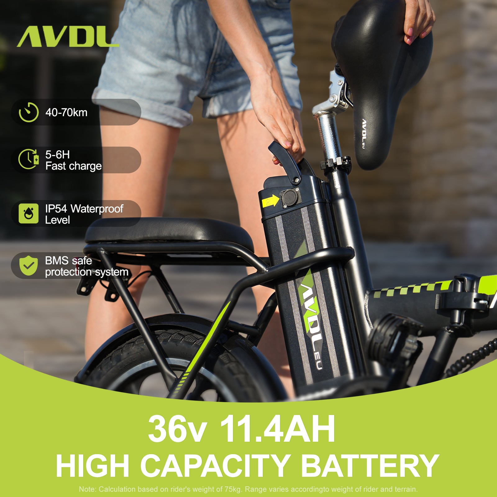 avdleu-a10-v-lo-lectrique-pliable-16-pouces-vert-250w image 3