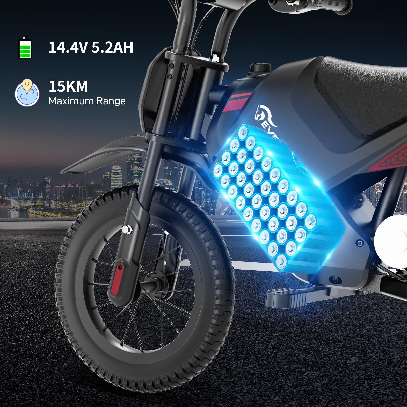 evercross-ev05m-moto-lectrique-enfant-150w-noir-12-pouces image 3