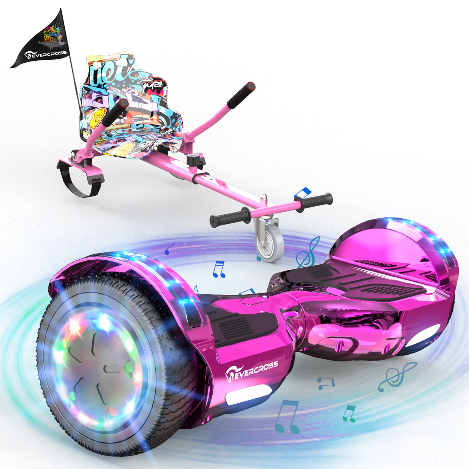 evercross-xp9-hoverboard-lectrique-bleu-6-5-pouces-bluetooth image 7