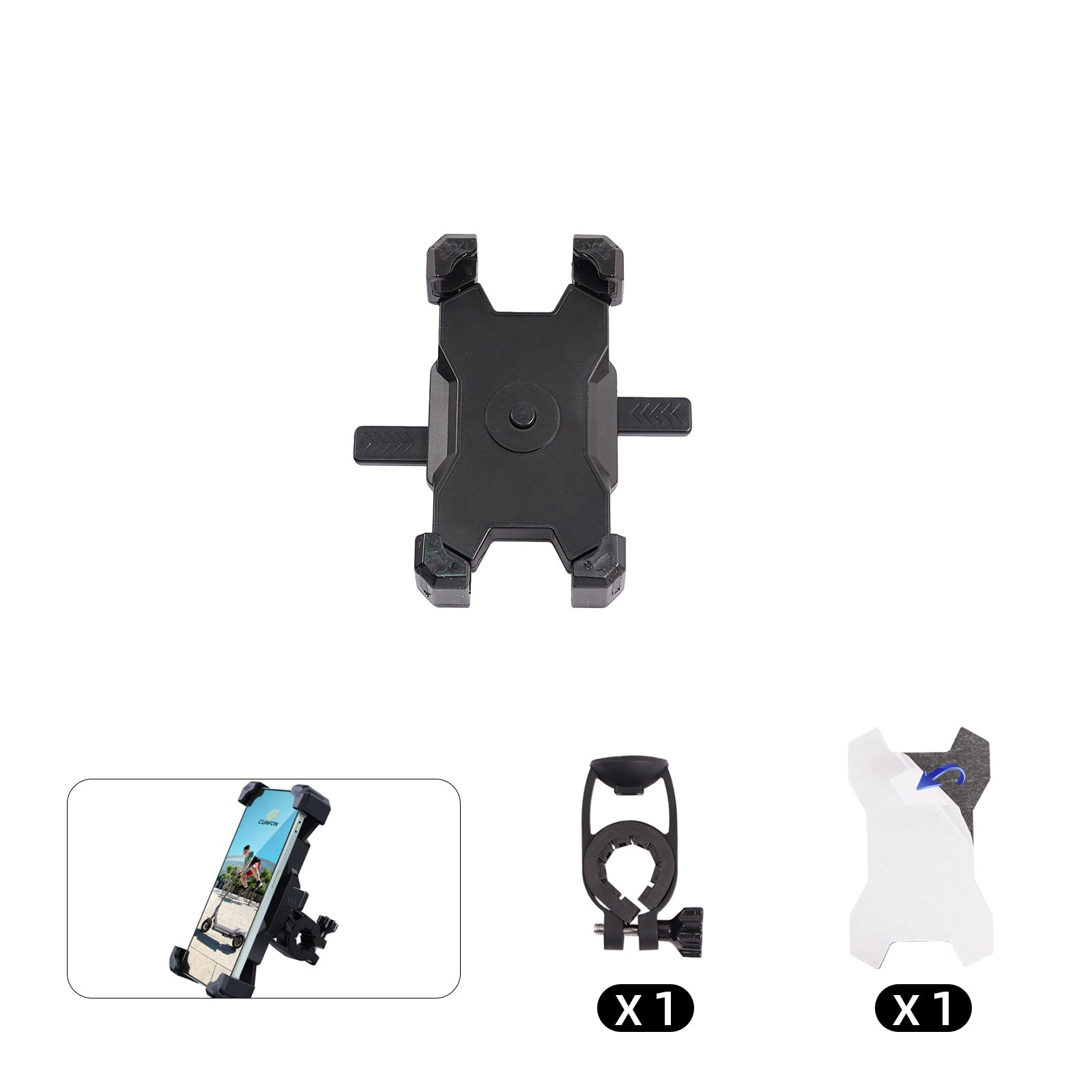 cunfon-universal-support-t-l-phone-guidon-trottinette-noir image 1