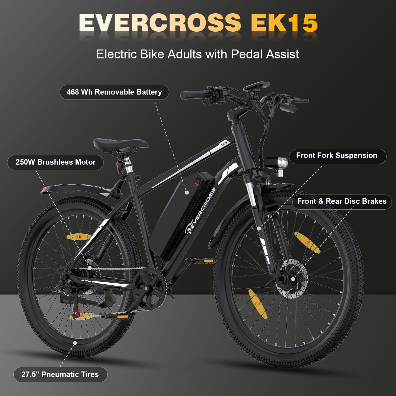 evercross-ek15-v-lo-lectrique-27-5-250w-36v-13ah-7-vitesses image 2