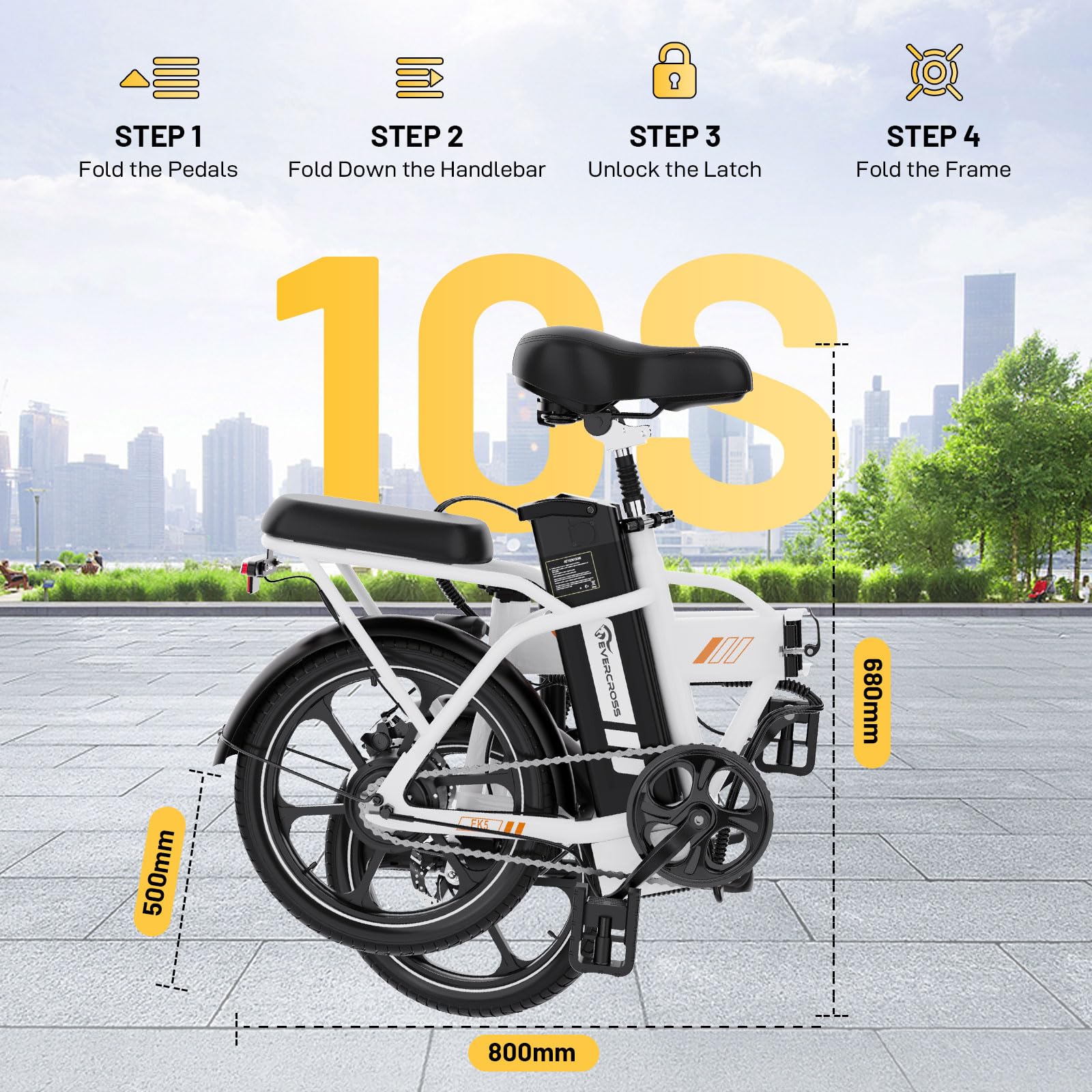 evercross-ek5-v-lo-lectrique-pliable-16-250w-25-km-h image 5
