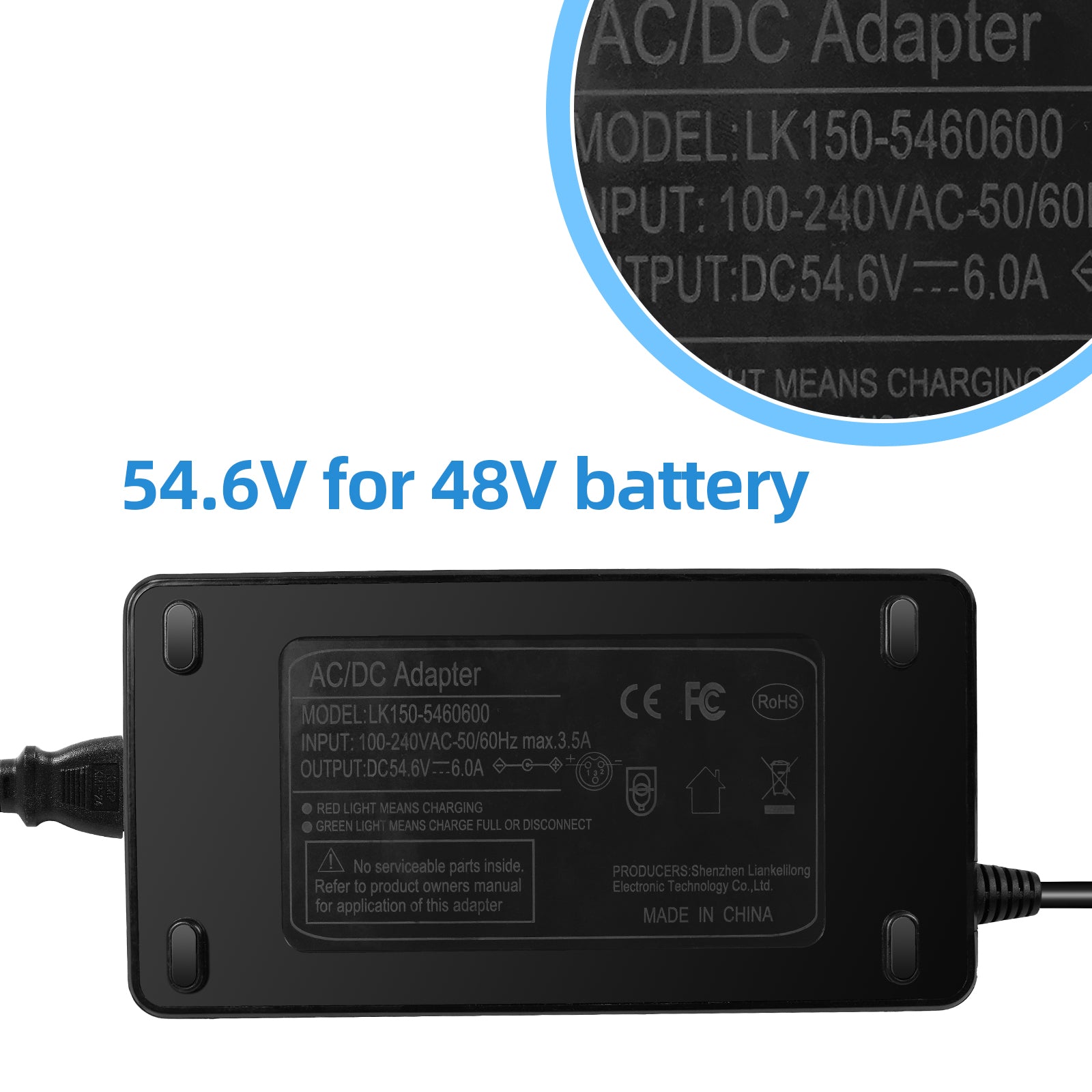 cunfon-batteries-chargeur-rapide-54-6v-6a-rz800-rz1000 image 4