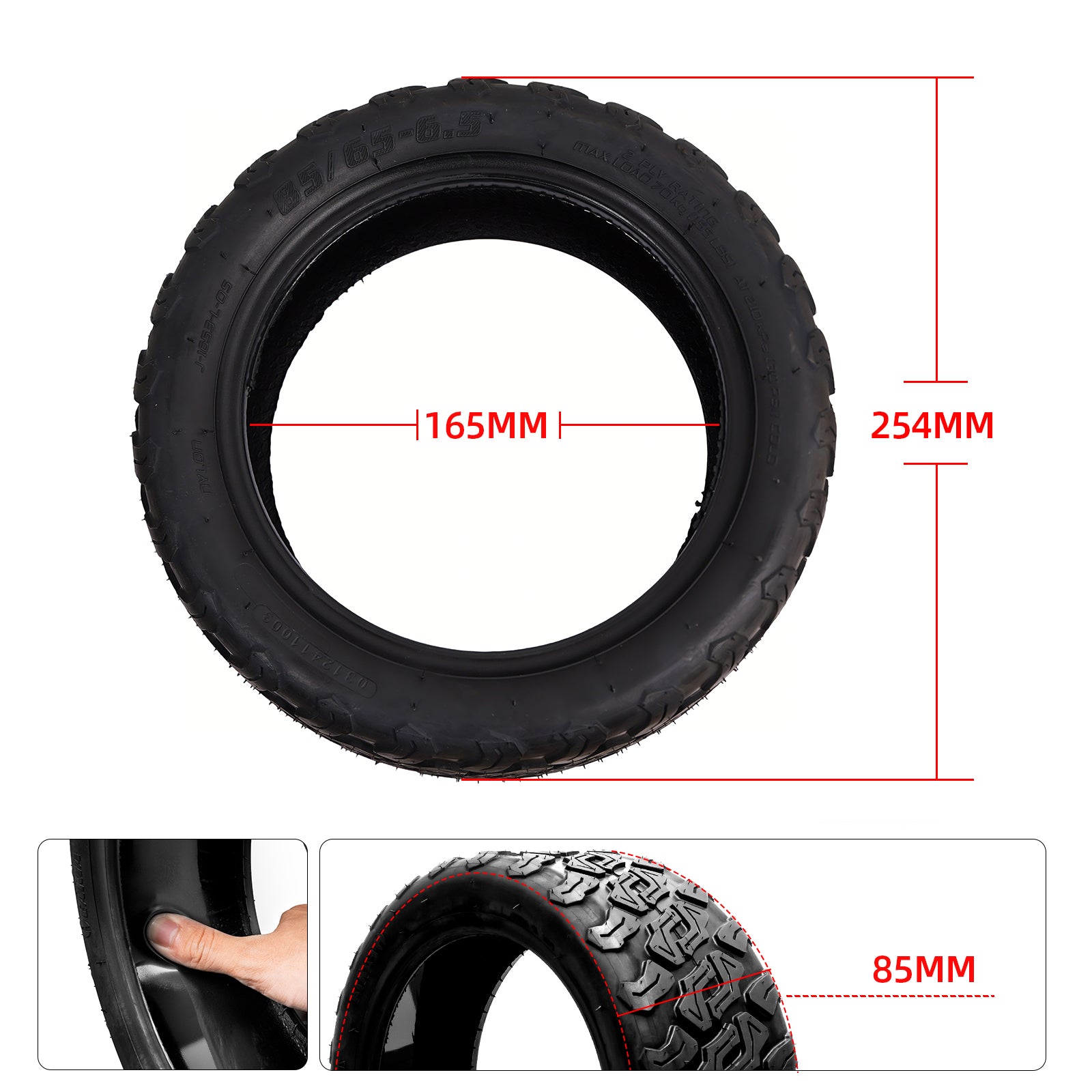 cunfon-rz800-rz1000-pneu-tubeless-10-5-pouces-autoreparant image 2