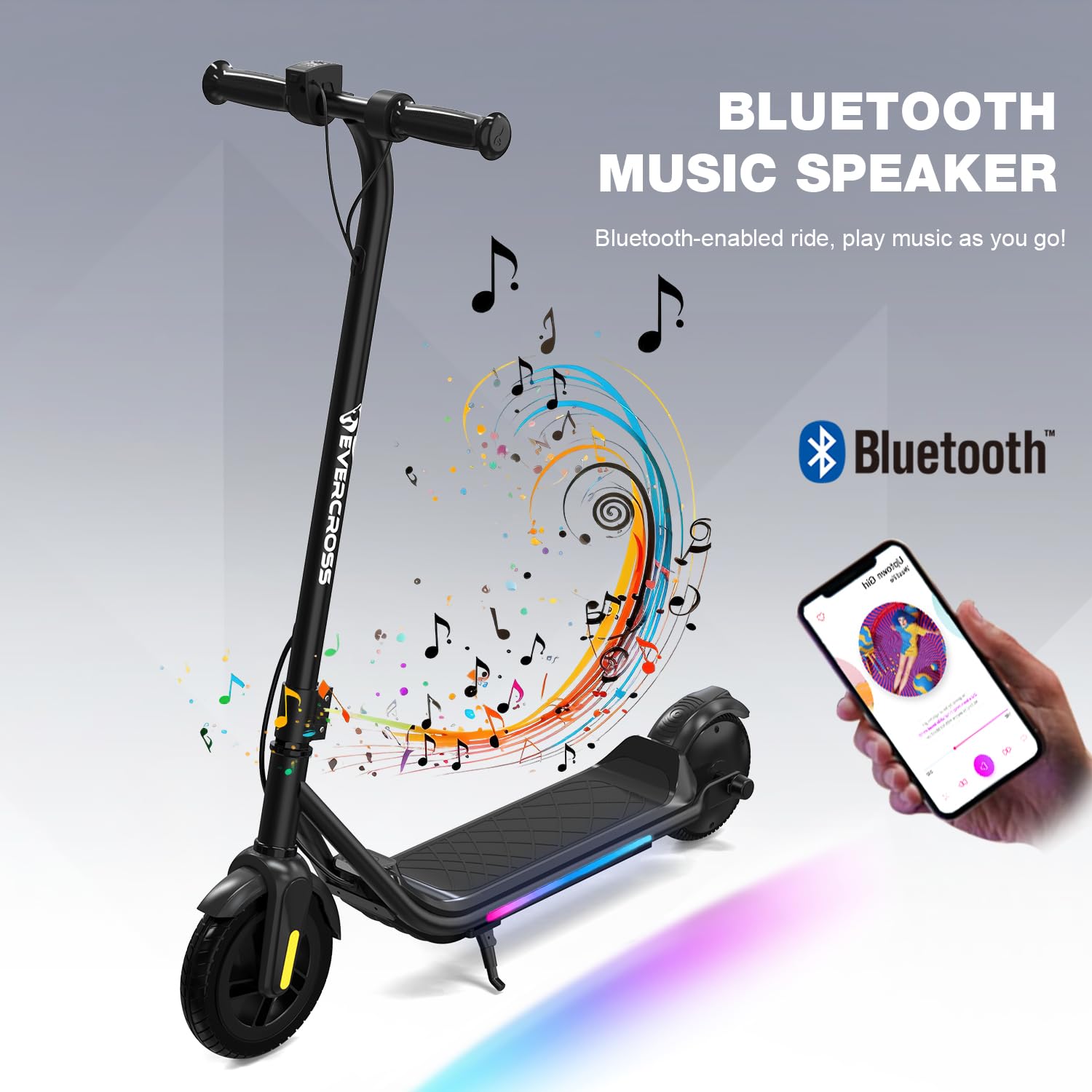 evercross-trottinette-lectrique-enfant-led-bluetooth-20-km image 3