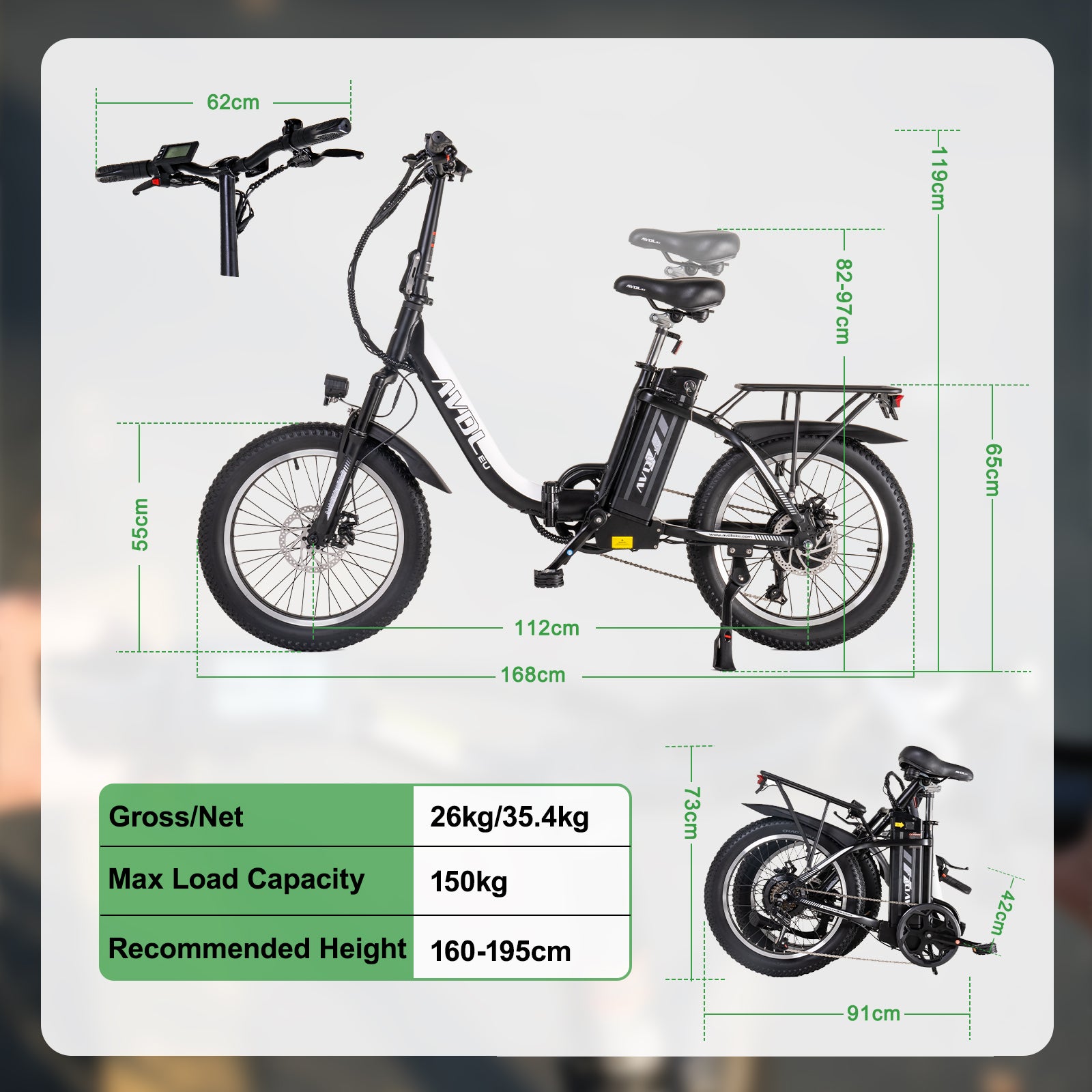 avdleu-a21s-20-pouces-v-lo-lectrique-pliant-fat-tire-460wh image 5