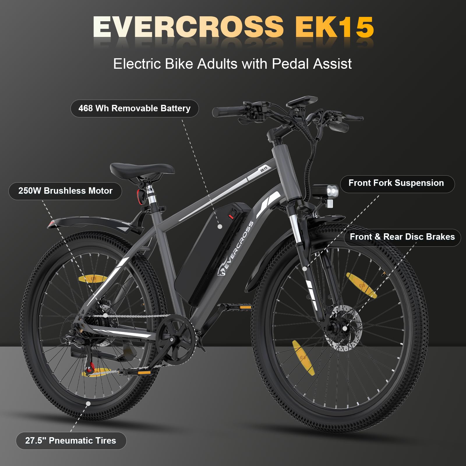 evercross-ek15-v-lo-lectrique-27-5-250w-36v-13ah-vtt-ville image 2